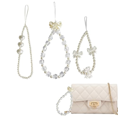 ZORBES® 3Pcs Cute Phone Charms for Girls, Crystal Beads and Pearl Design Mobile Charms for Women Phone Accessories for Girls, Aesthetic Charms Detachable Phone Wrist Strap Phone Chain Accessories ZORBES® 3Pcs Cute Phone Charms for Girls, Crystal Beads and Pearl Design Mobile Charms for Women Phone Accessories for Girls, Aesthetic Charms Detachable Phone Wrist Strap Phone Chain Accessories